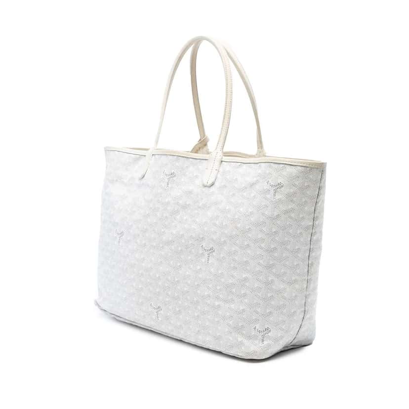 Goyard Goyardine Saint Louis PM White Canvas Very good condition - Back View