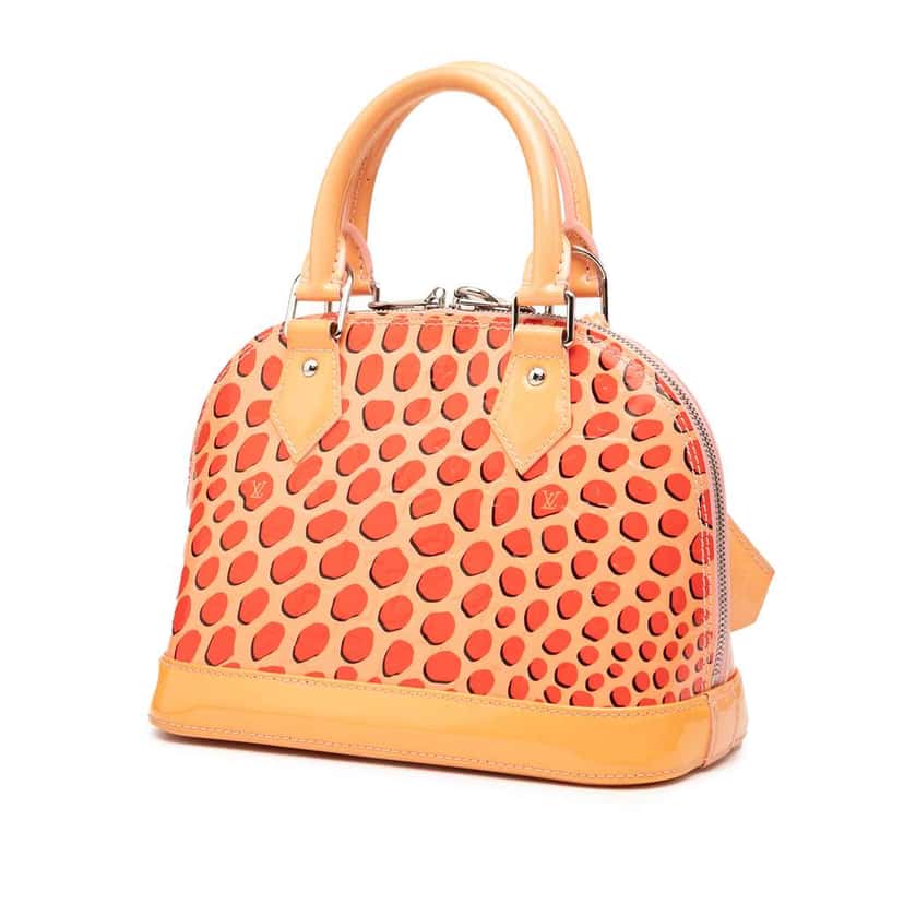 Louis Vuitton Monogram Vernis Jungle Dots Alma BB Orange Leather Very good condition - Back View
