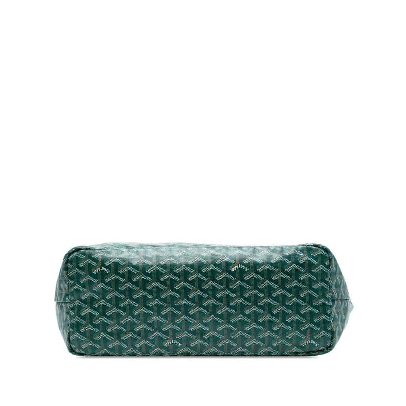 Goyard Goyardine Saint Louis PM Green Canvas Very good condition - Back View