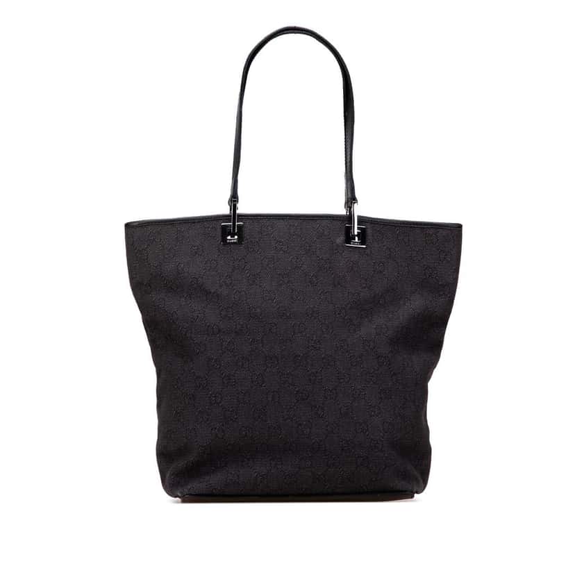 Gucci GG Denim Tote Black Denim Good condition - Front View