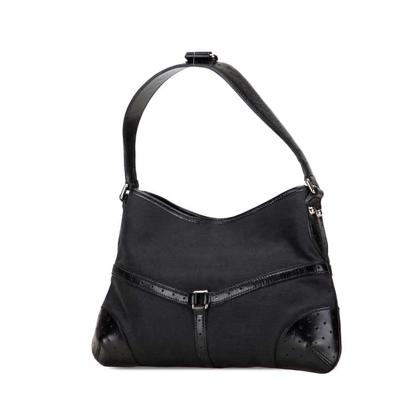 Gucci Canvas Reins Hobo Black Canvas Good condition - Back View