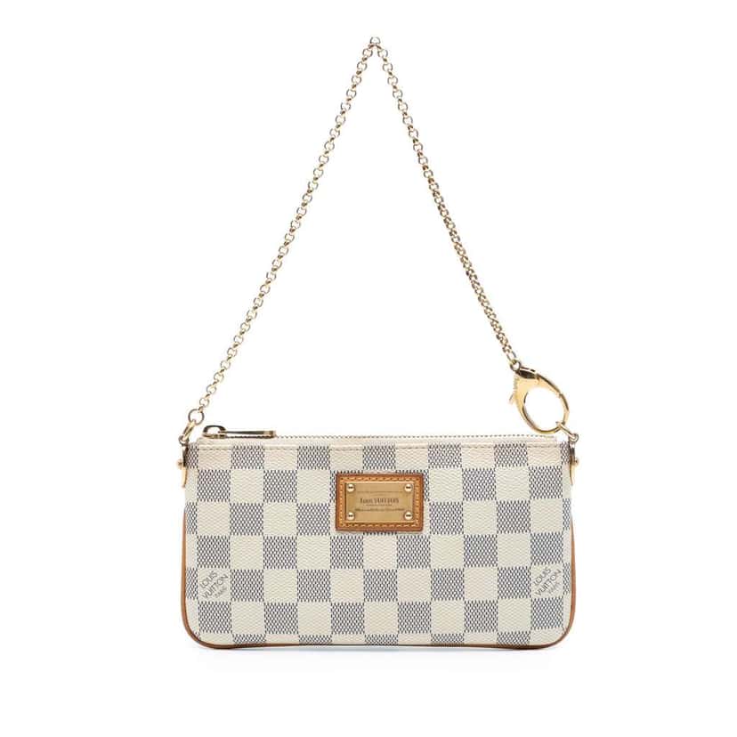 Louis Vuitton Damier Azur Pochette Milla MM White Good condition - Front View
