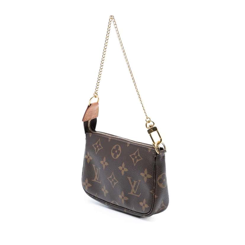 Louis Vuitton Monogram Mini Pochette Accessoires Brown Good condition - Back View