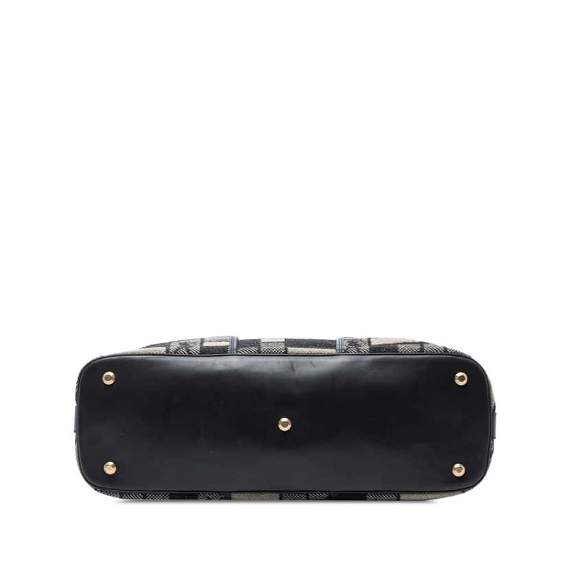 Saint Laurent Oversized Wool Patchwork Muse Handbag Brown Wool Good condition - Inside View