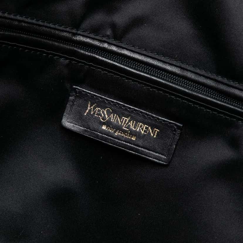 Saint Laurent Oversized Wool Patchwork Muse Handbag Brown Wool Good condition - Box View