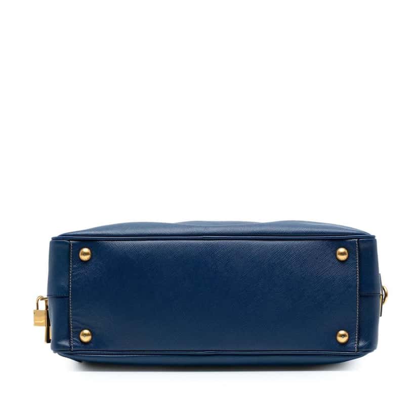 Prada Saffiano Lux Handbag Blue Leather Good condition - Inside View