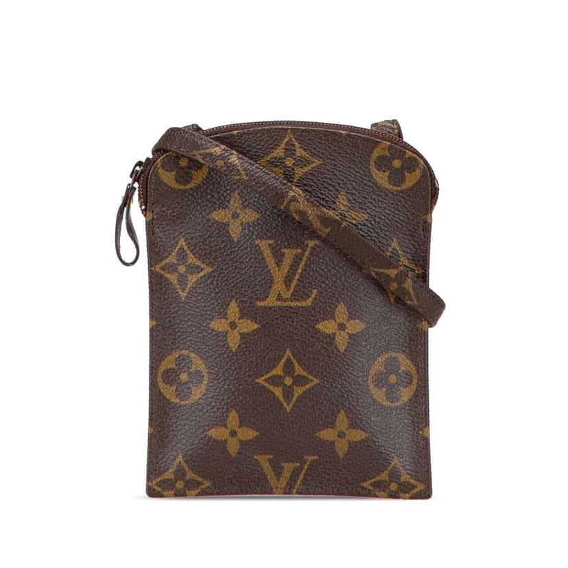 Louis Vuitton Monogram Pochette Secret Passport Holder Brown Canvas Very good condition - Front View