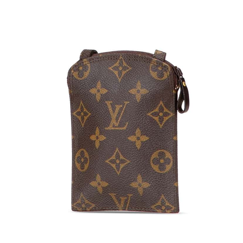 Louis Vuitton Monogram Pochette Secret Passport Holder Brown Canvas Very good condition - Back View