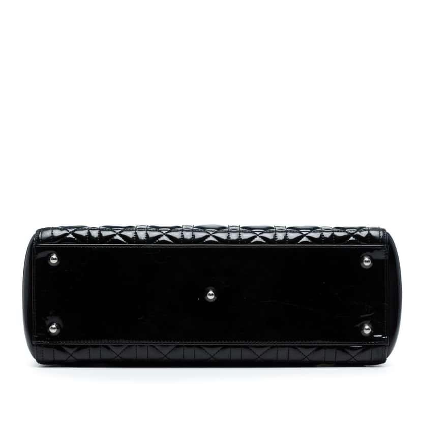 Dior Large Patent Cannage Lady Dior Black Leather Good condition - Inside View