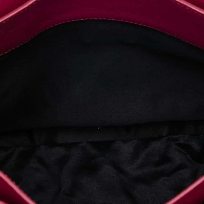 Miu Miu Goatskin Madras Satchel Pink Leather Good condition - Model View