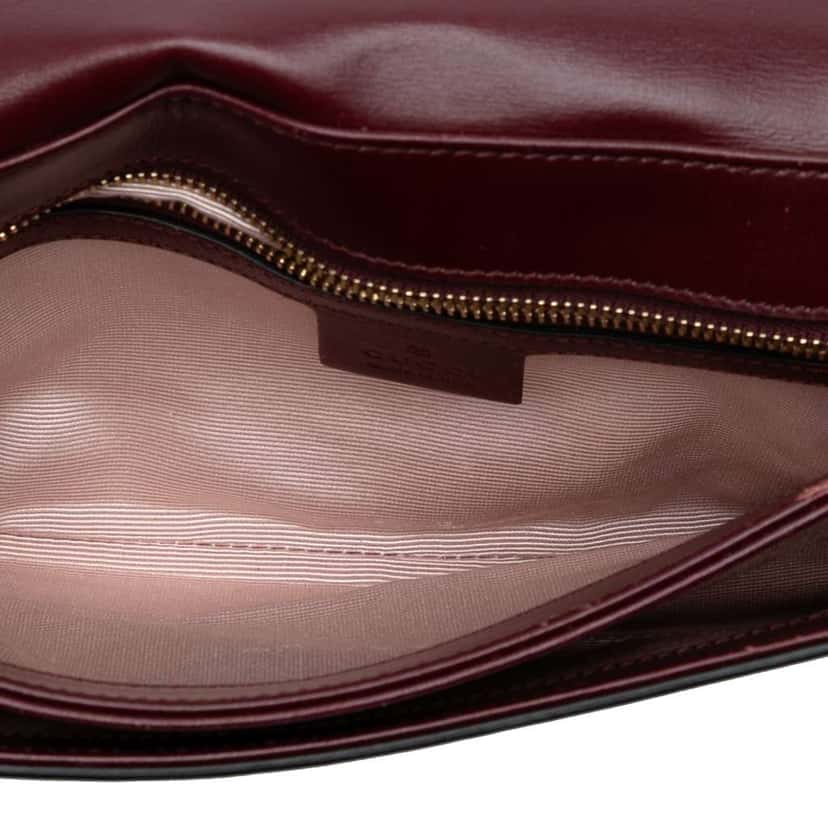 Gucci Small Leather Arli Crossbody Red Leather Good condition - Model View