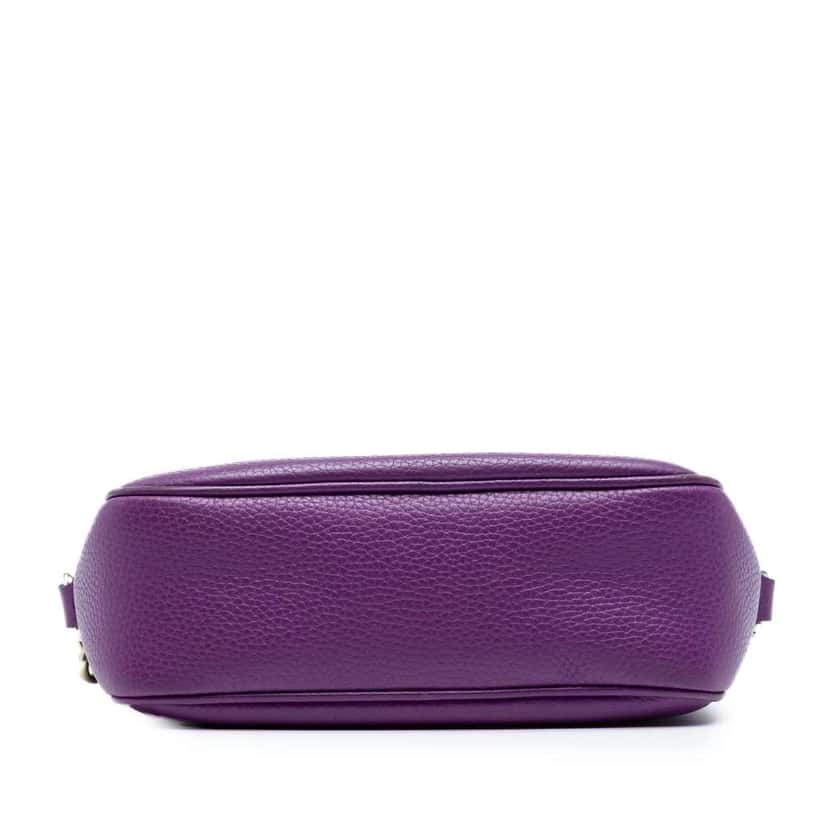 Gucci Metallic Leather Soho Disco Crossbody Purple Leather Good condition - Inside View