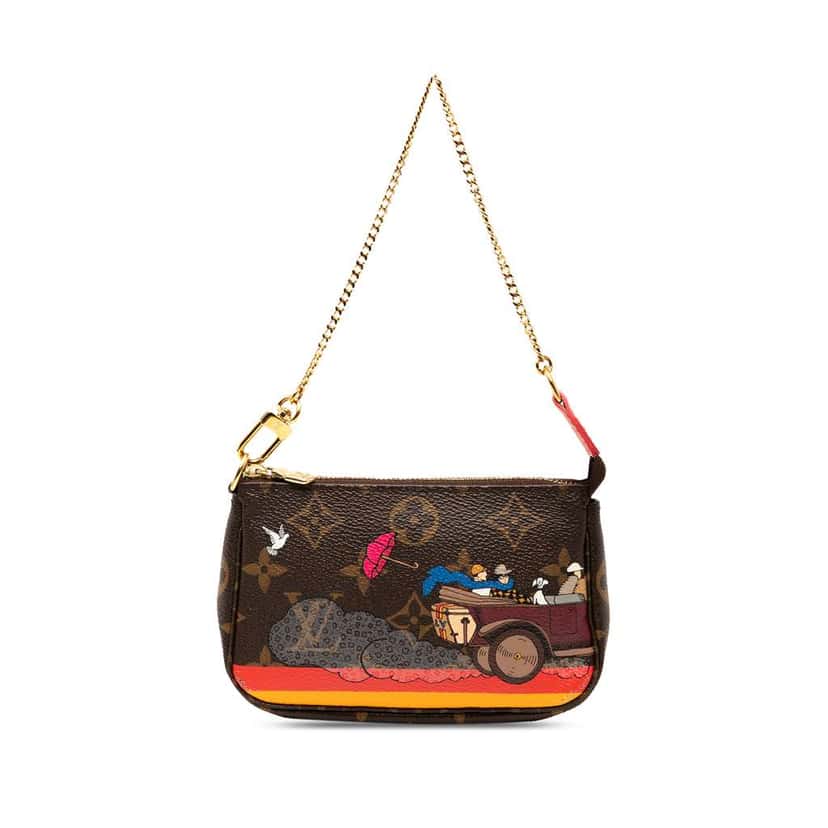 Louis Vuitton Monogram Evasion Illustre Mini Pochette Accessories Brown Good condition - Front View
