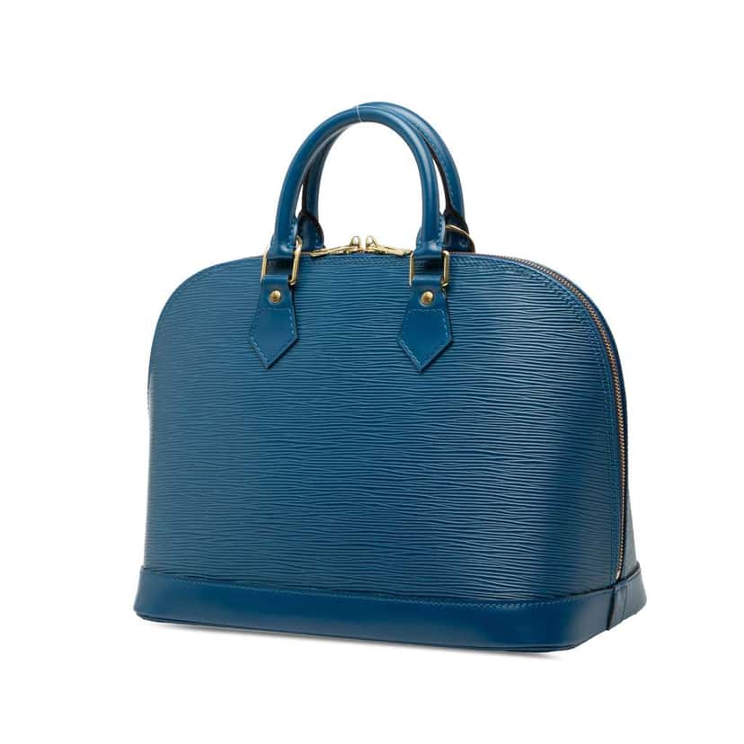 Louis Vuitton Epi Alma PM Blue Leather Good condition - Back View