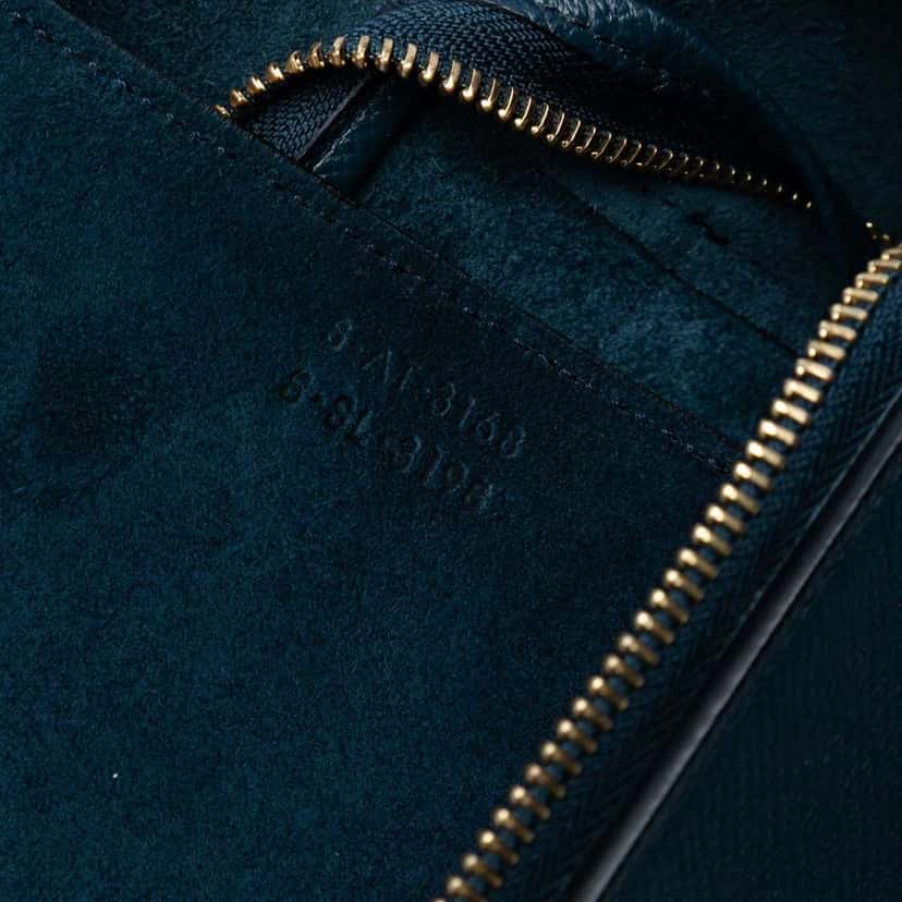 Celine Mini Grained Calfskin Belt Bag Blue Leather Good condition - Model View