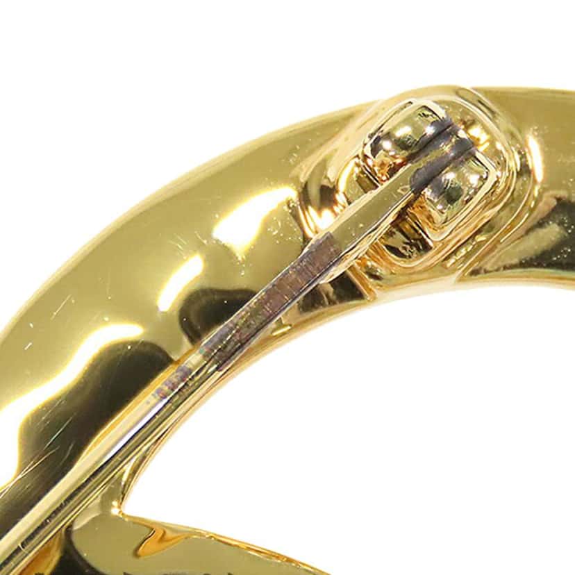 Chanel Gold Plated CC Rhinestone Brooch Gold Metal Good condition - Box View