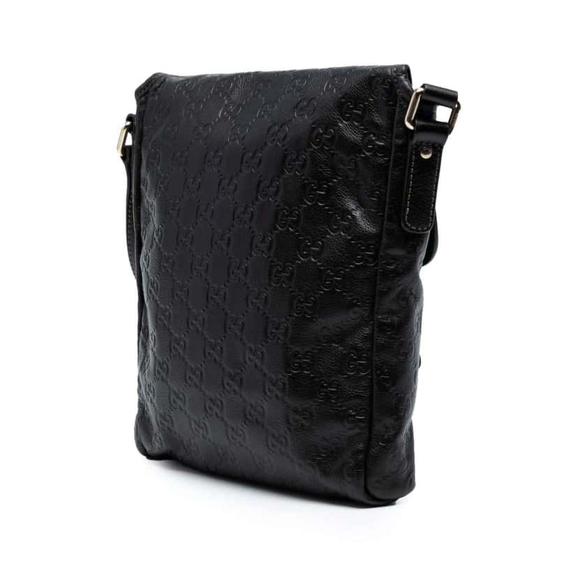 Gucci Guccissima Crossbody Black Leather Very good condition - Back View
