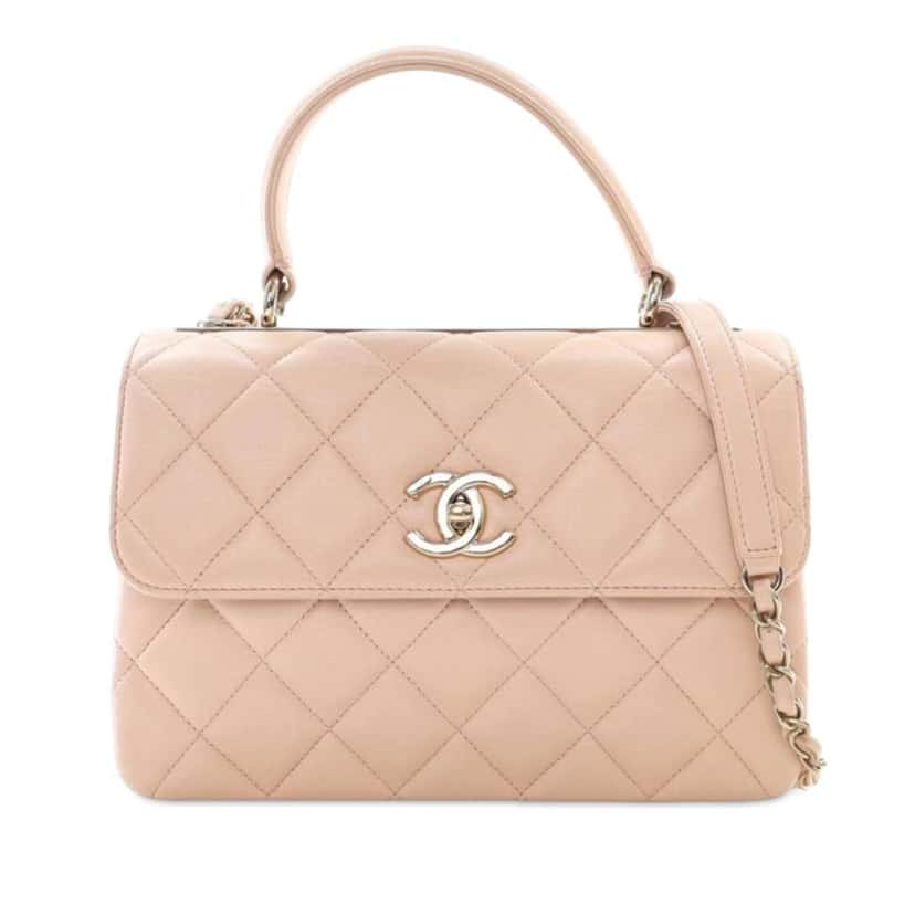 Chanel Small Quilted Lambskin Trendy CC Flap Brown Leather Good condition - Front View