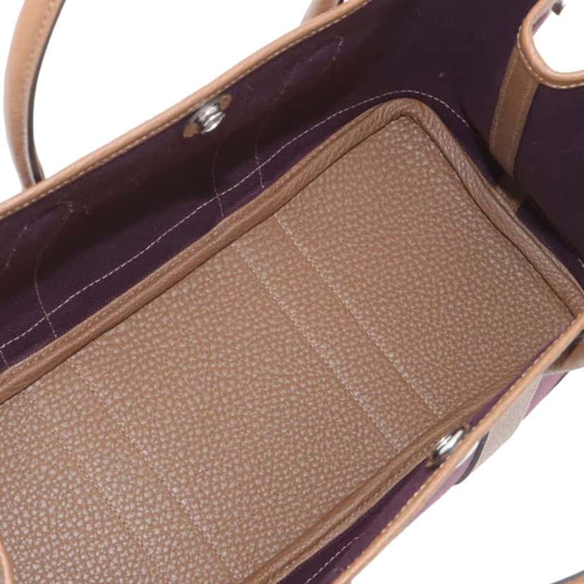 Hermès Toile Militaire and Negonda Garden Party 30 Purple Canvas Good condition - Inside View