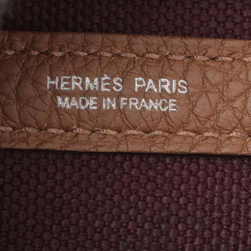 Hermès Toile Militaire and Negonda Garden Party 30 Purple Canvas Good condition - Model View