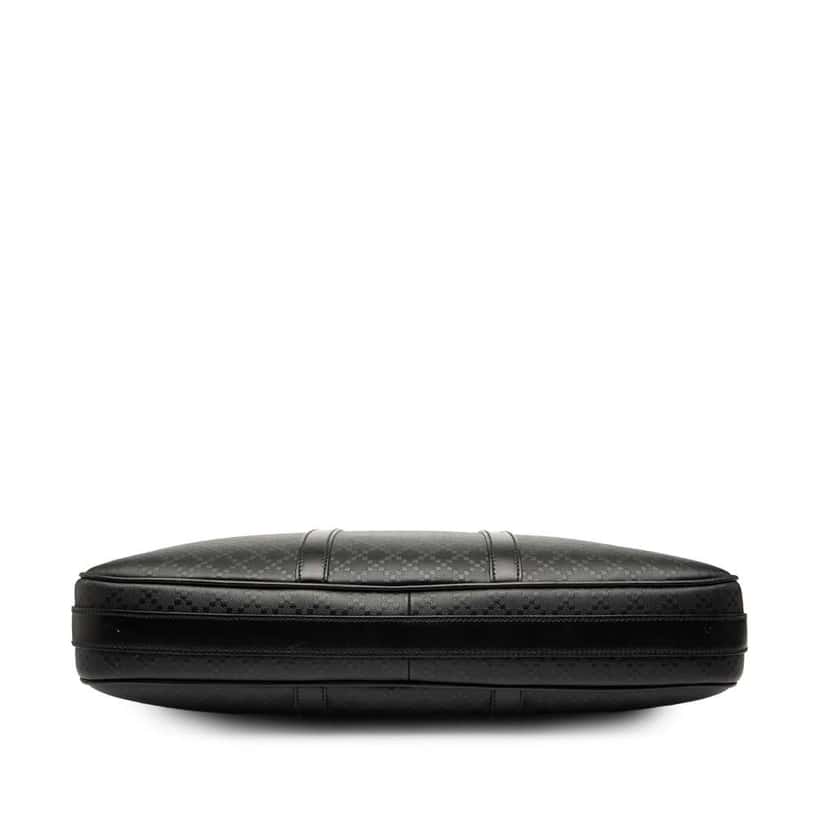 Gucci Diamante Leather Business Bag Black Leather Good condition - Inside View