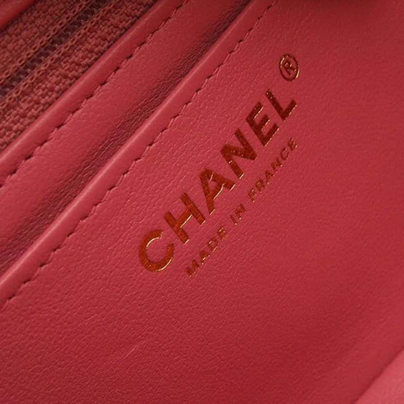 Chanel Mini Rectangular Classic Tweed Single Flap Pink Tweed Good condition - Box View