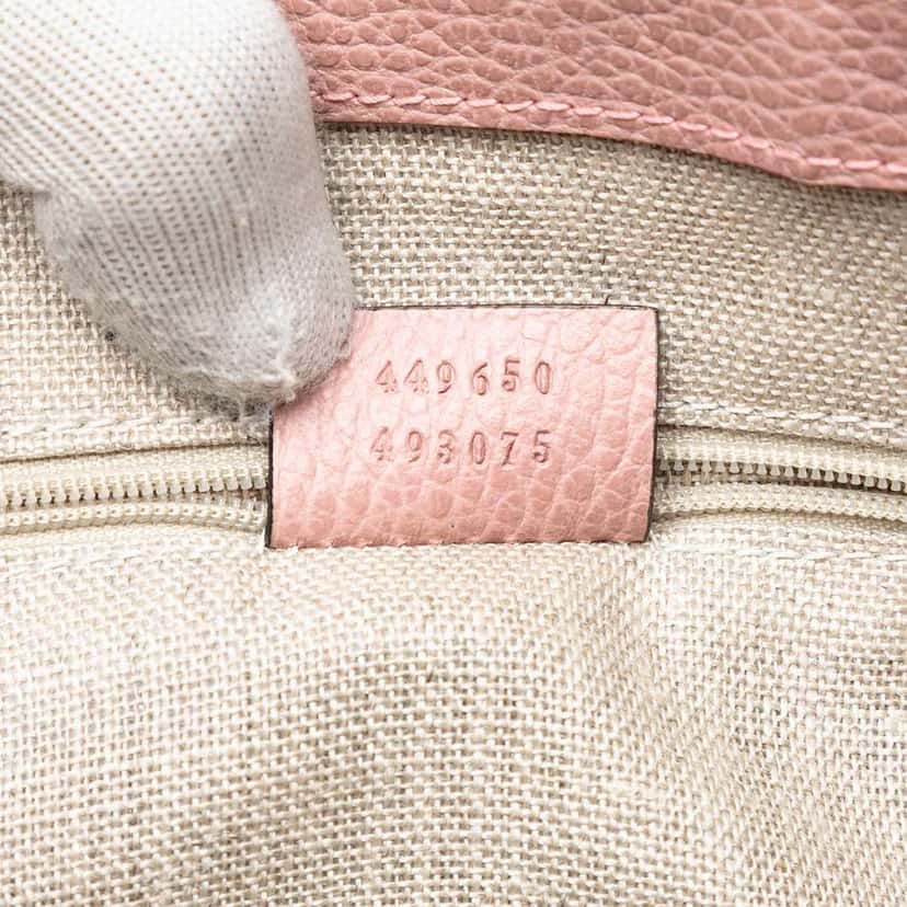 Gucci Dollar Calfskin GG Charm Satchel Pink Leather Good condition - Box View