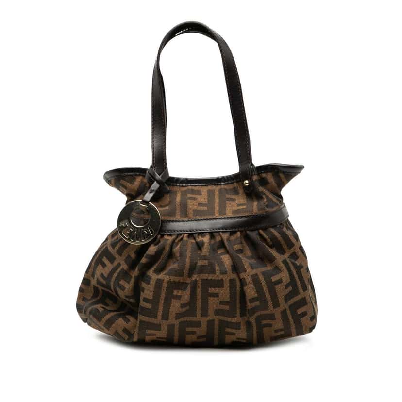 Fendi Mini Zucca Canvas Chef Handbag Brown Canvas Good condition - Front View
