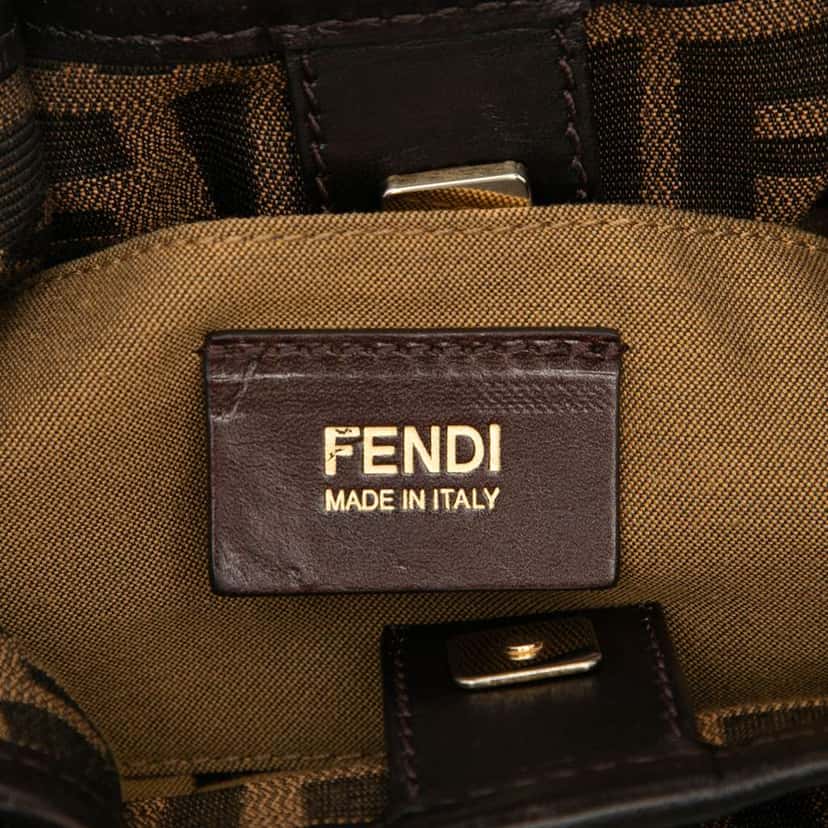 Fendi Mini Zucca Canvas Chef Handbag Brown Canvas Good condition - Box View