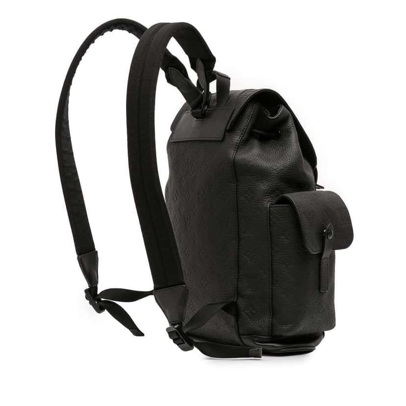 Louis Vuitton Monogram Empreinte Christopher Backpack PM Black Leather Good condition - Back View
