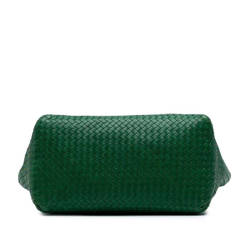 Bottega Veneta Large Nappa Intrecciato Cesta Tote Green Leather Good condition - Inside View