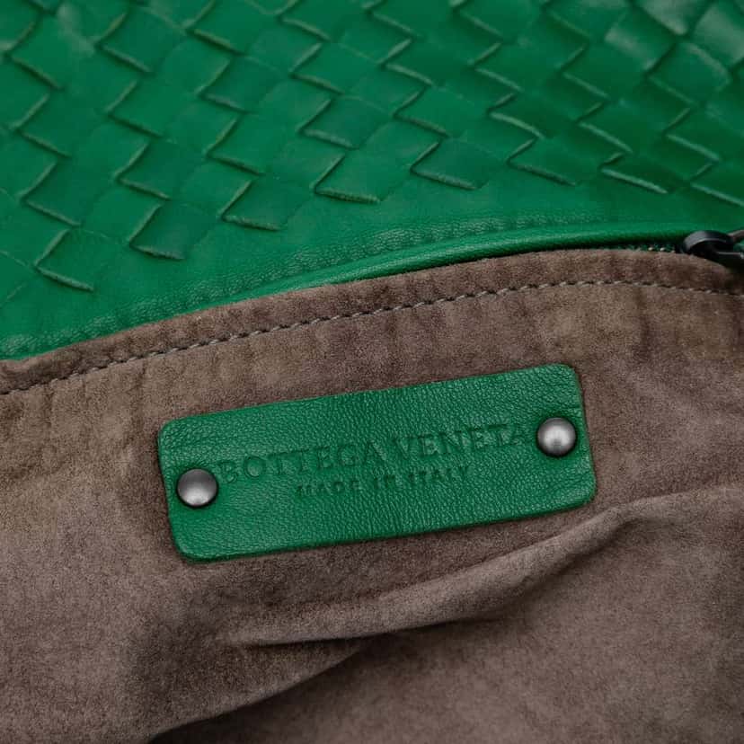 Bottega Veneta Large Nappa Intrecciato Cesta Tote Green Leather Good condition - Box View