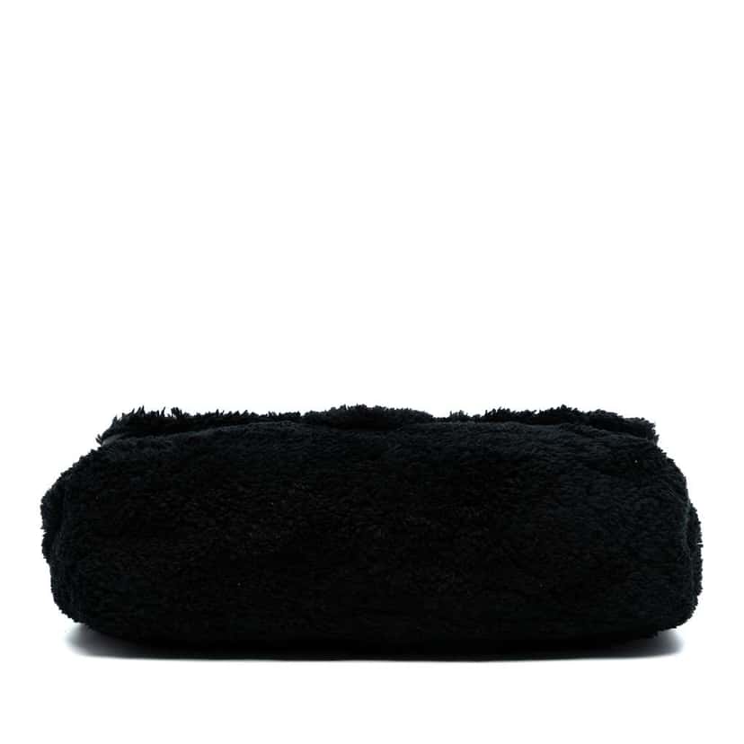 Chanel Jumbo Quilted Shearling Single Flap Black Good condition - Inside View