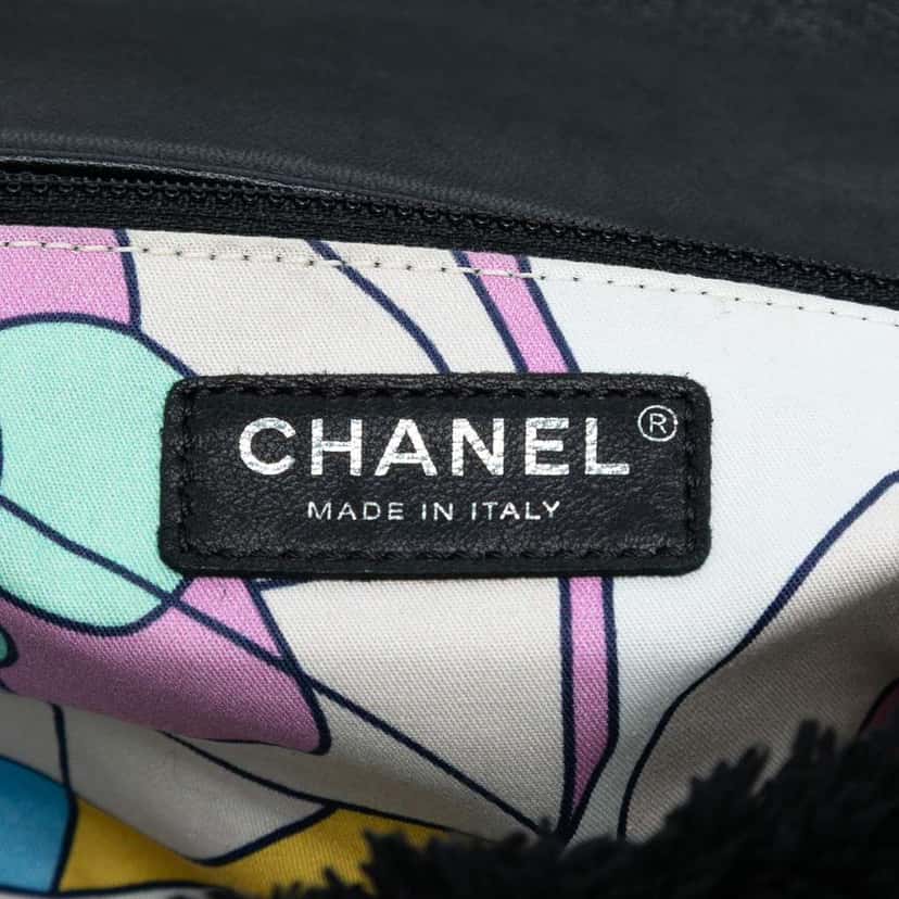 Chanel Jumbo Quilted Shearling Single Flap Black Good condition - Box View