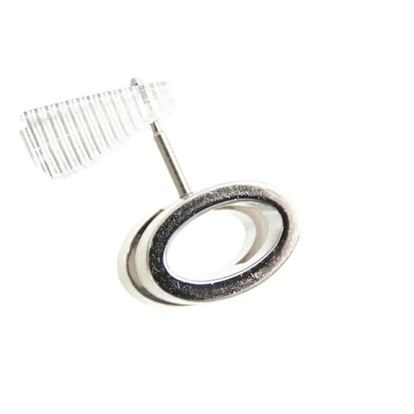Hermès Lacquered Palladium Plated Mini Pop H Stud Earrings Silver Metal Good condition - Box View
