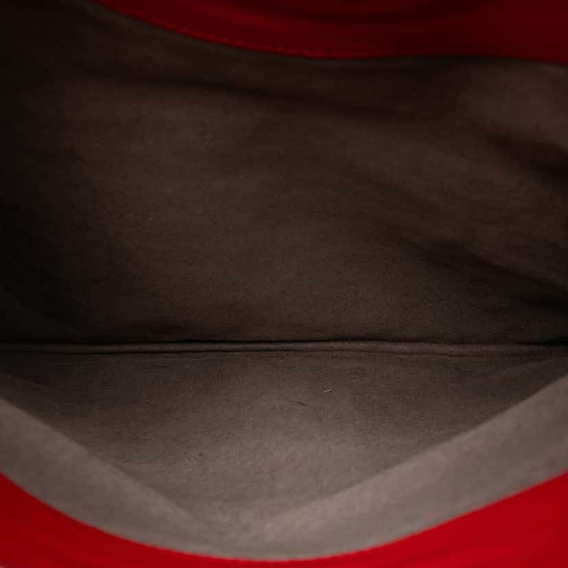 Bottega Veneta Nappa Intrecciato Turn Lock Clutch Red Leather Good condition - Model View