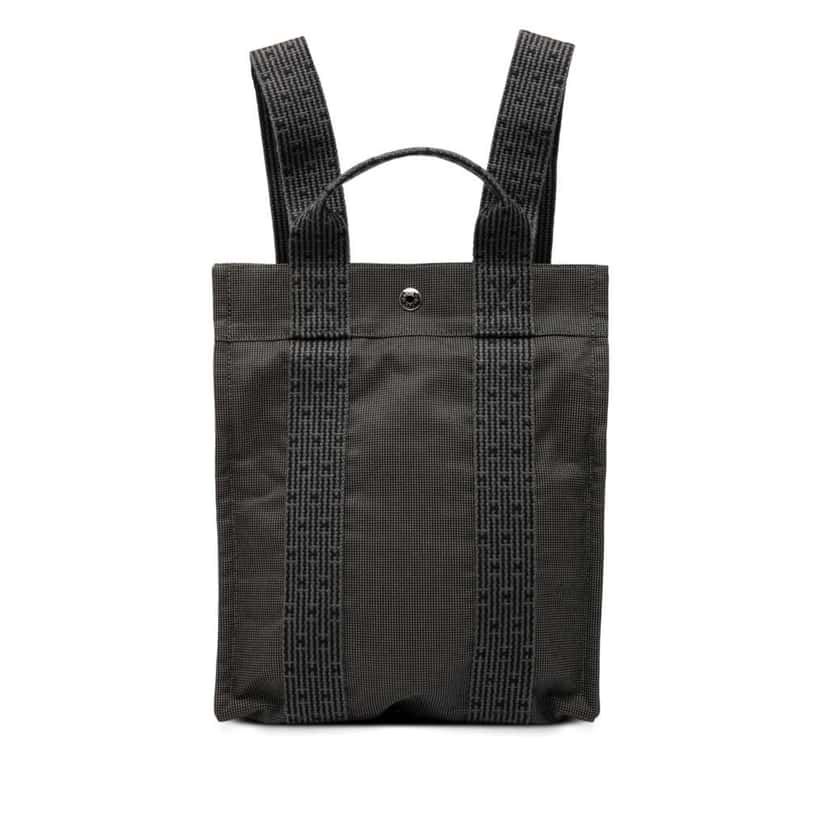 Hermès Canvas Herline Backpack PM Grey Canvas Good condition - Front View