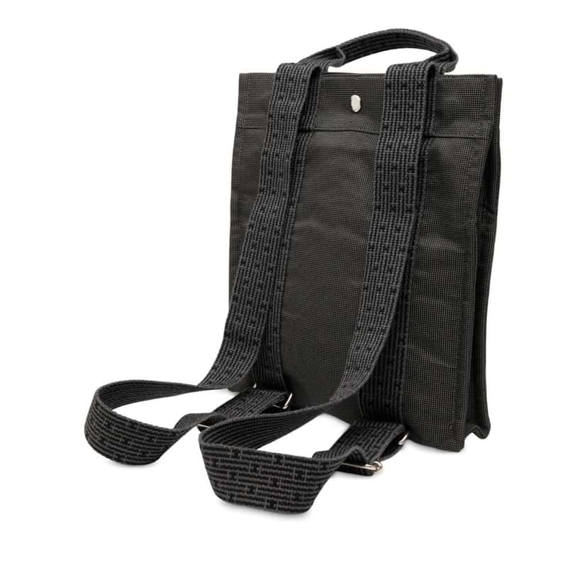 Hermès Canvas Herline Backpack PM Grey Canvas Good condition - Back View