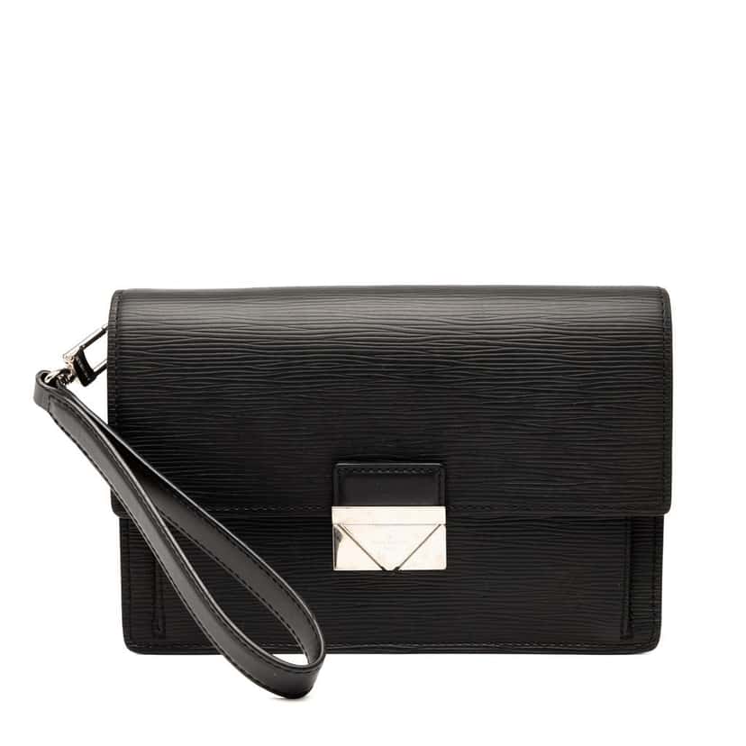 Louis Vuitton Epi Pochette Thames Black Leather Good condition - Front View