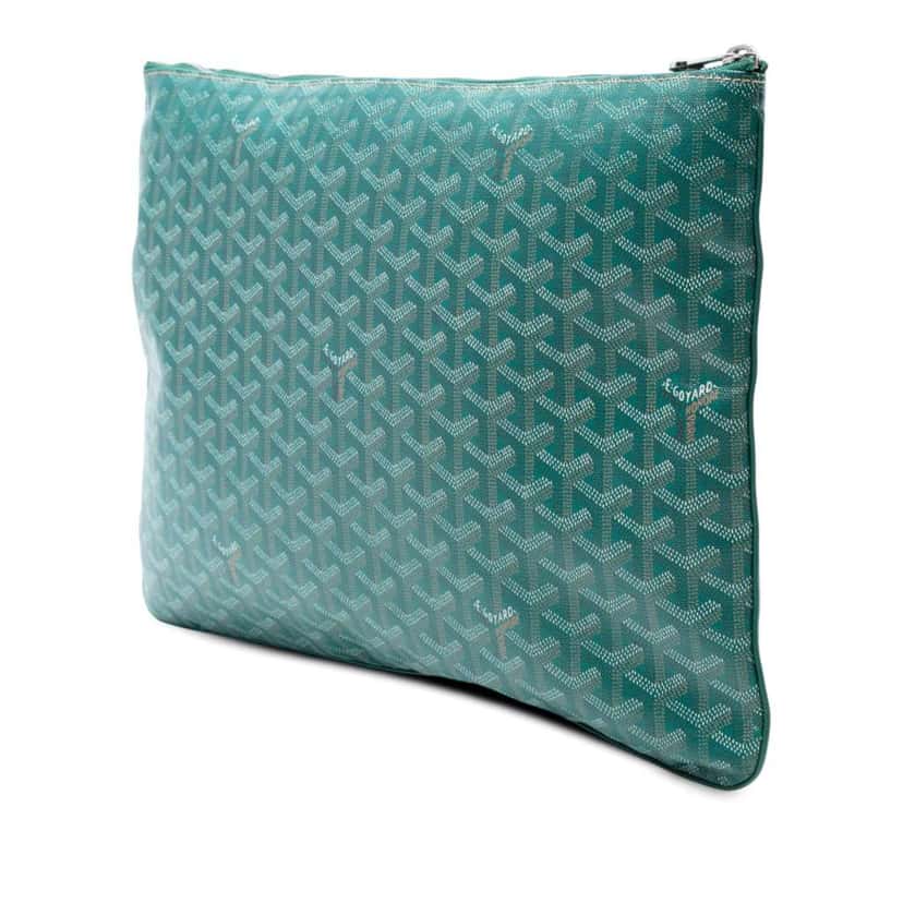 Goyard Goyardine Senat GM Green Canvas Good condition - Back View