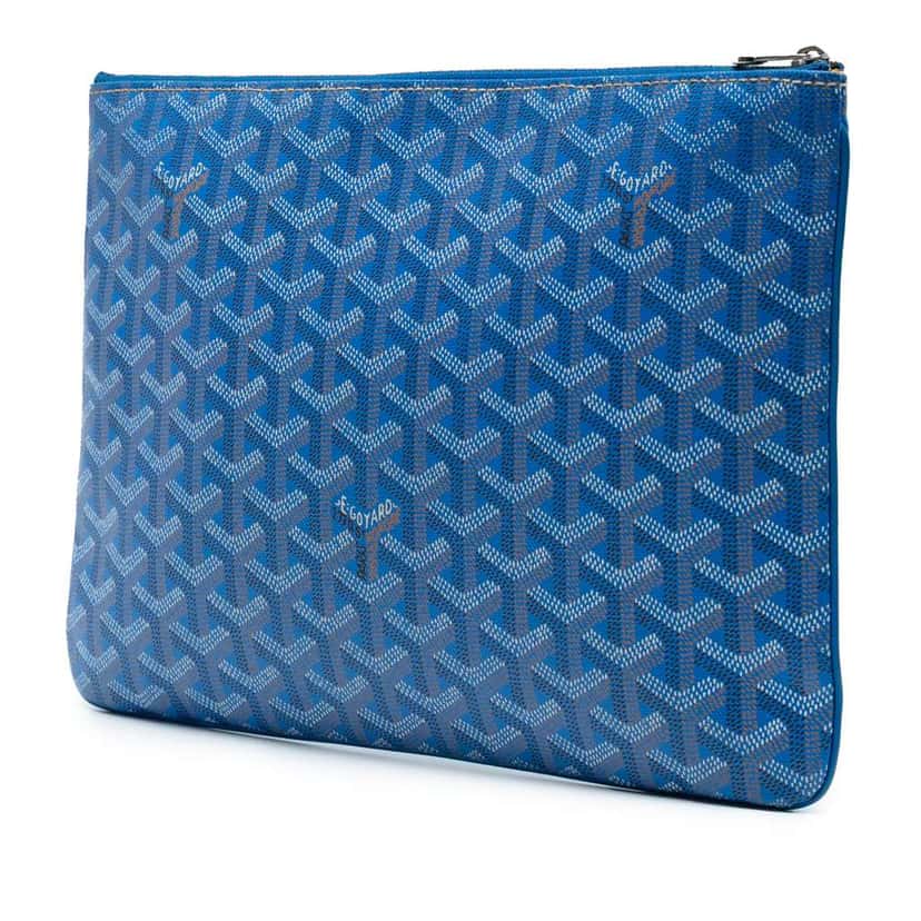 Goyard Goyardine Senat MM Blue Canvas Good condition - Back View