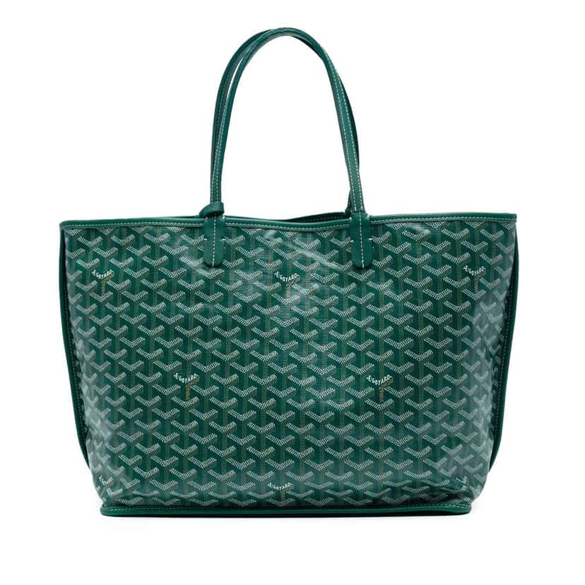 Goyard Goyardine Reversible Anjou PM Green Canvas Good condition - Front View