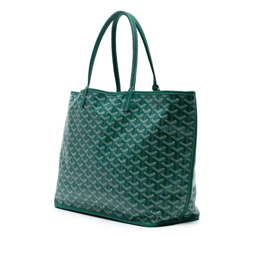 Goyard Goyardine Reversible Anjou PM Green Canvas Good condition - Back View