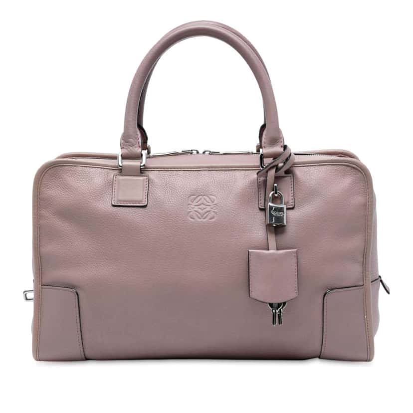 Loewe Leather Amazona 36 Purple Leather Good condition - Front View