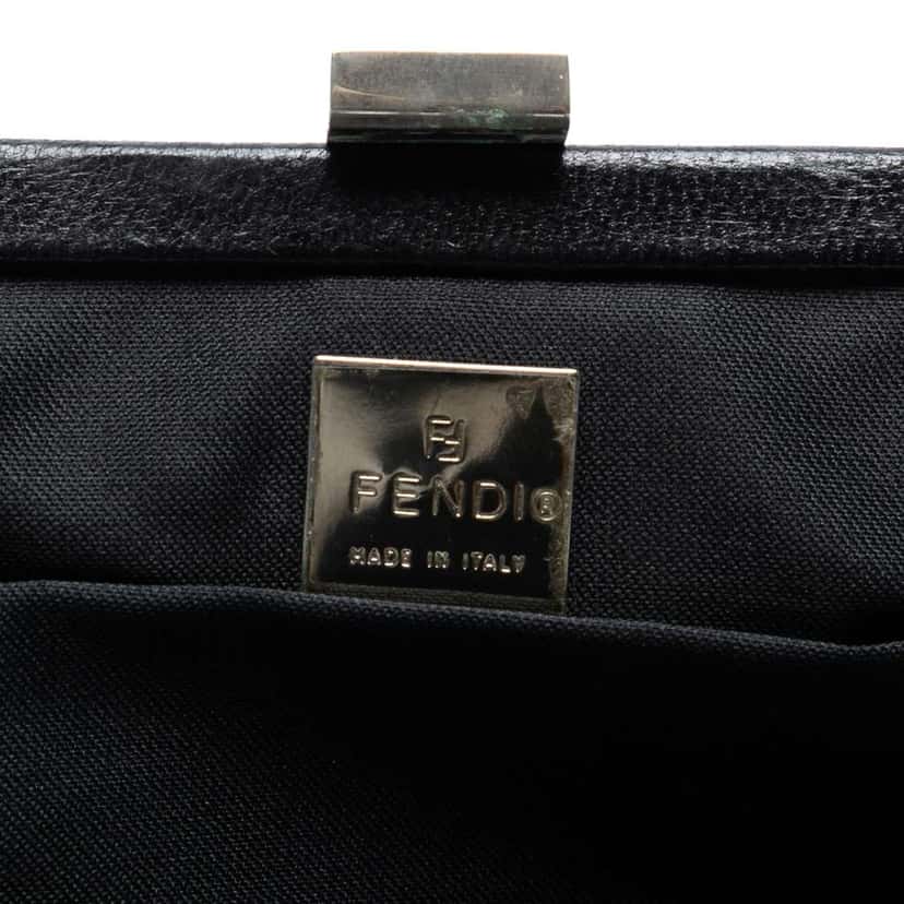 Fendi Canvas FF Handbag Black Canvas Good condition - Box View