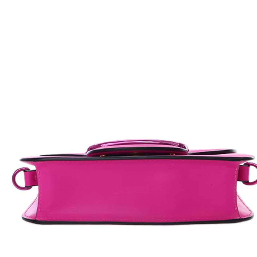 Valentino Small Calfskin VLogo Loco Satchel Pink Leather Good condition - Model View