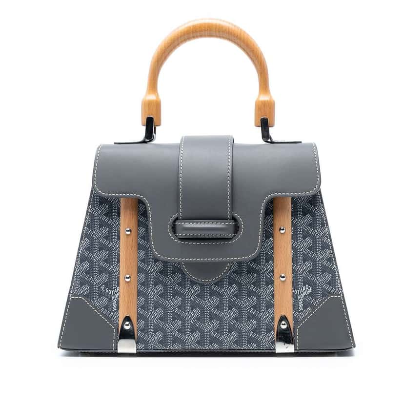 Goyard Goyardine Saigon Structured PM Grey Canvas Good condition - Front View
