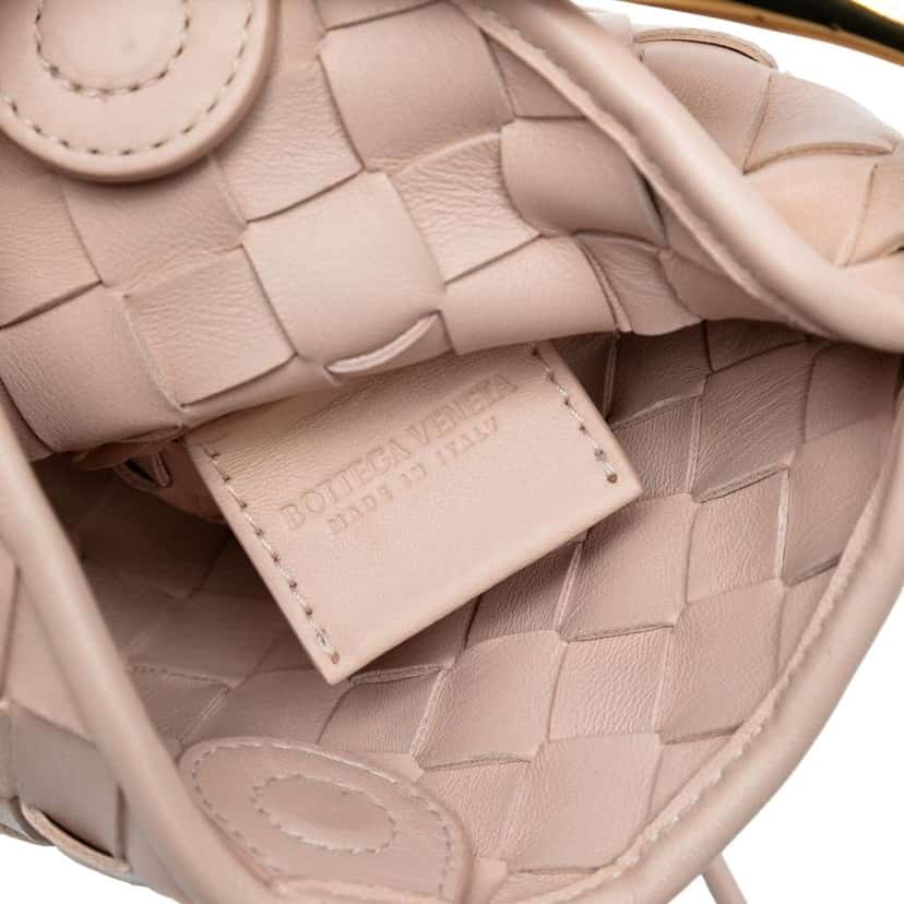 Bottega Veneta Baby Lambskin Intrecciato Sardine Pink Leather Good condition - Box View