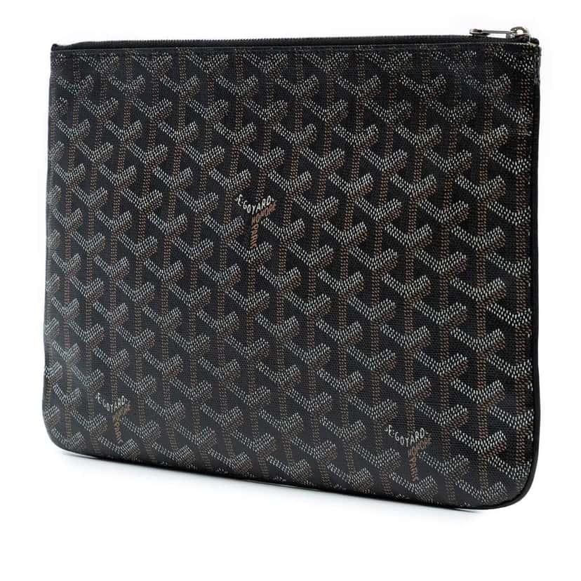Goyard Goyardine Senat MM Black Canvas Good condition - Back View