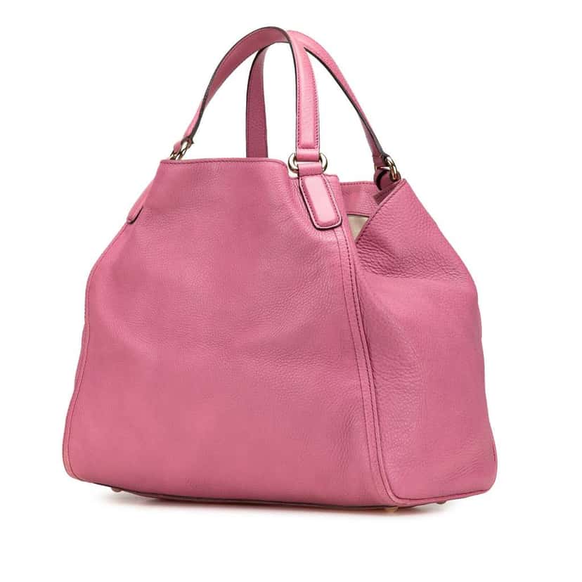 Gucci Medium Leather Soho Cellarius Tote Pink Leather Good condition - Back View